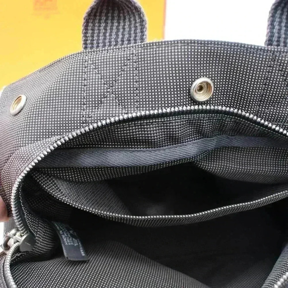 Hermès Gender Neutral Grey  Canvas PM Tote - Picture 9 of 10